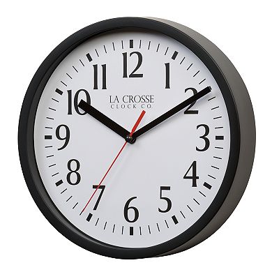 La Crosse Technology Black Basics Quartz Analog Wall Clock
