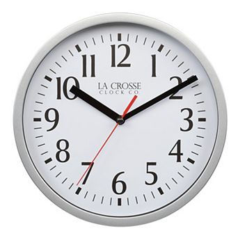 La Crosse Technology Silver Basics Quartz Analog Wall Clock