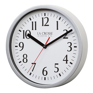 La Crosse Technology Silver Basics Quartz Analog Wall Clock