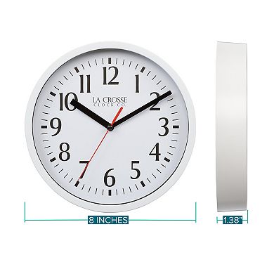 La Crosse Technology White Basics Quartz Analog Wall Clock