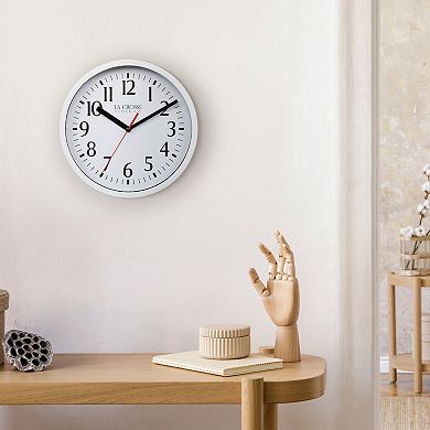 La Crosse Technology White Basics Quartz Analog Wall Clock