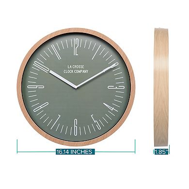 La Crosse Technology Ellwood 16" Quartz Analog Wall Clock