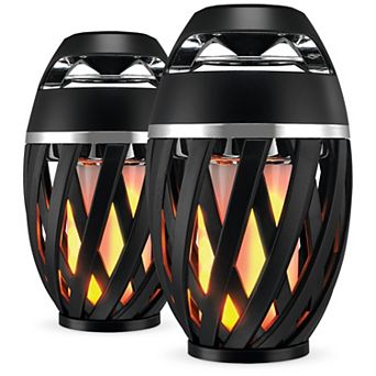 iLive TIKI Ultra IPX4 Water-Resistant LED Flame Bluetooth Speaker Party Pack