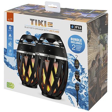 iLive TIKI Ultra IPX4 Water-Resistant LED Flame Bluetooth Speaker