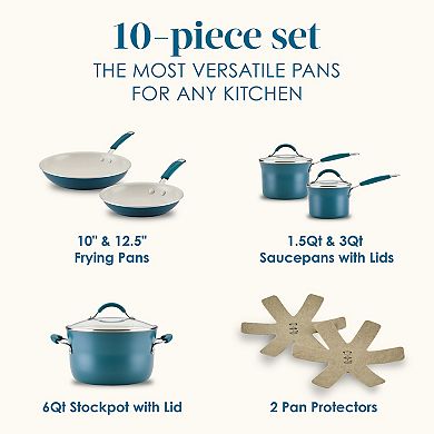 Rachael Ray Cucina 10-pc. Ceramic Nonstick Cookware Set