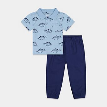 Baby & Toddler Boys Children's Apparel Network Dinosaur Short Sleeve Shirt & Pants Set