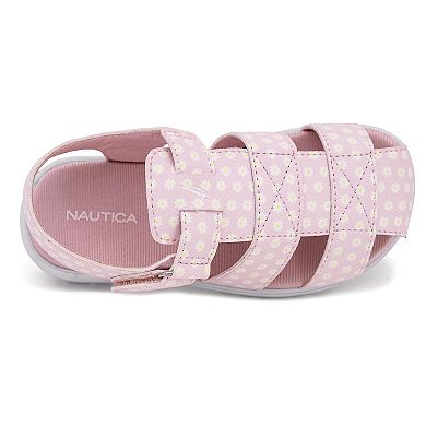 Nautica Pink Polka Dot Toddler Girls' Strappy Sandals