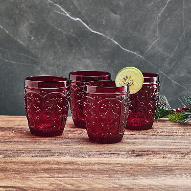 Fitz & Floyd Trestle 4-Piece Double Old Fashioned Glasses Set
