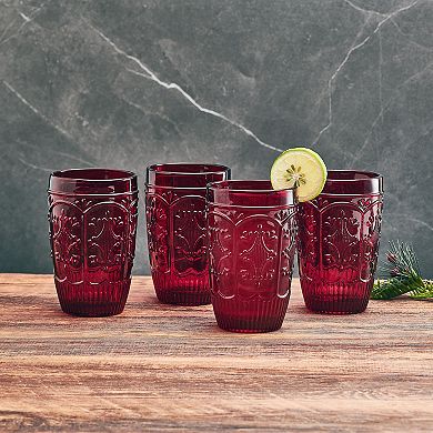Fitz & Floyd Trestle 4-Piece 12-oz. Highball Glasses Set