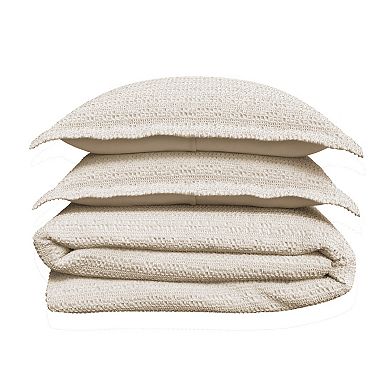 Madelinen® 100% Cotton Honeycomb Waffle Textured Duvet Cover Set