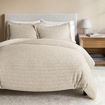 Madelinen® 100% Cotton Waffle Weave Textured Duvet Cover Set