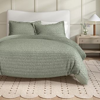 Madelinen® 100% Cotton Waffle Weave Textured Duvet Cover Set