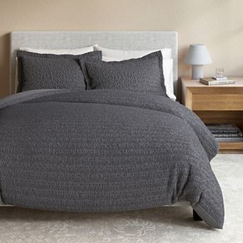 Madelinen® 100% Cotton Waffle Weave Textured Duvet Cover Set