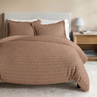 Madelinen® 100% Cotton Waffle Weave Textured Duvet Cover Set