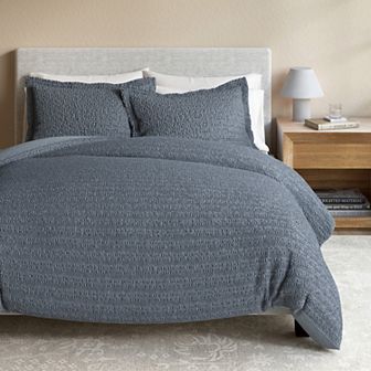 Madelinen® 100% Cotton Waffle Weave Textured Duvet Cover Set