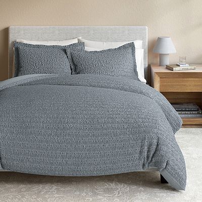 Madelinen® 100% Cotton Waffle Weave Textured Duvet Cover Set