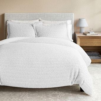 Madelinen® 100% Cotton Waffle Weave Textured Duvet Cover Set