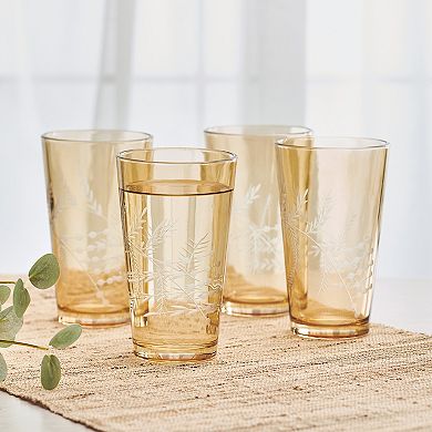 Fitz & Floyd Trestle 4-Piece 16-oz. Highball Glasses Set