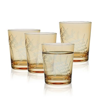 Fitz & Floyd Trestle 4-Piece 12-oz. Double Old Fashioned Glasses Set