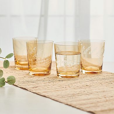 Fitz & Floyd Trestle 4-Piece 12-oz. Double Old Fashioned Glasses Set