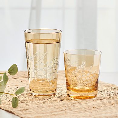 Fitz & Floyd Trestle 4-Piece 12-oz. Double Old Fashioned Glasses Set