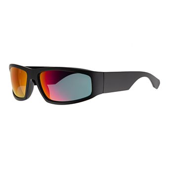 Men's Cali Blue Red Gradient Wrap Sunglasses