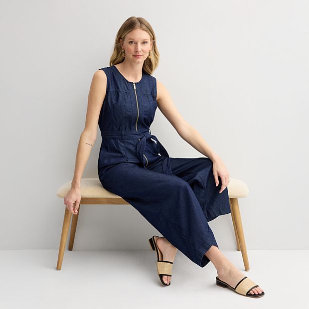 Women's Nine West Zip Front Jumpsuit