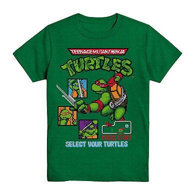 Boys 8-20 Nickelodeon Teenage Mutant Ninja Turtles Press Start Select Your Turtles Graphic Tee