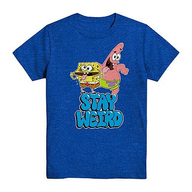 Boys 8-20 Nickelodeon Spongebob Squarepants And Patrick Stay Weird Graphic Tee