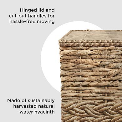 RGI Home Woven Decorative Storage Trunk with Lid
