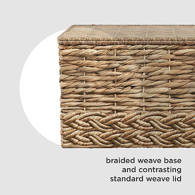 RGI Home Woven Decorative Storage Trunk with Lid