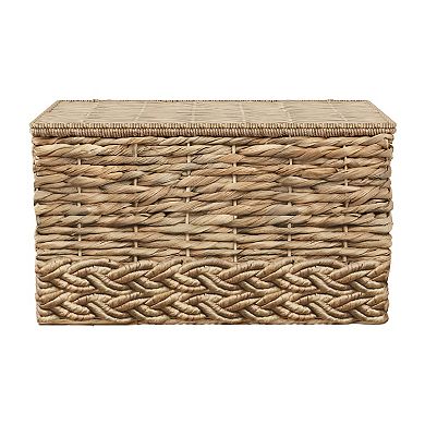 RGI Home Woven Decorative Storage Trunk with Lid