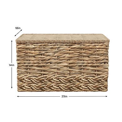 RGI Home Woven Decorative Storage Trunk with Lid