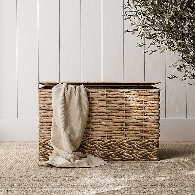 RGI Home Woven Decorative Storage Trunk with Lid
