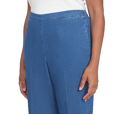 Petite Alfred Dunner Victoria Pull-On Short Length Denim Pants