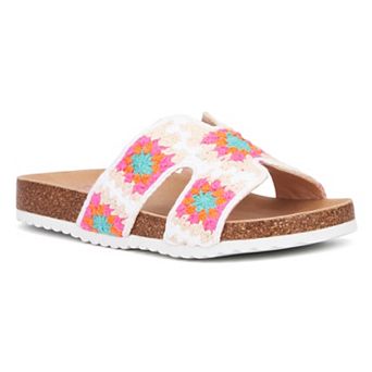 Olivia Miller Crochet Kids' Footbed Slide Sandals