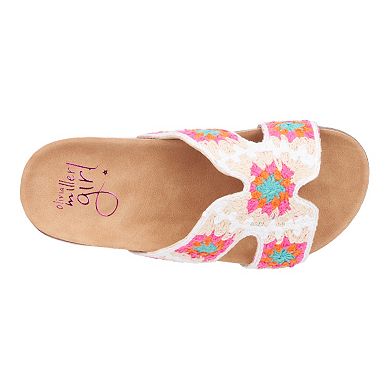Olivia Miller Crochet Kids' Footbed Slide Sandals