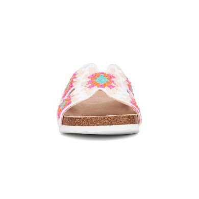 Olivia Miller Crochet Kids' Footbed Slide Sandals