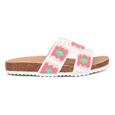 Olivia Miller Crochet Kids' Footbed Slide Sandals