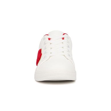 Olivia Miller Girls' Heart Sneakers