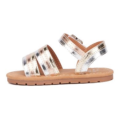 Olivia Miller Kids' Rainbow Sandals with Buckle Closure