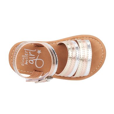 Olivia Miller Kids' Rainbow Sandals with Buckle Closure