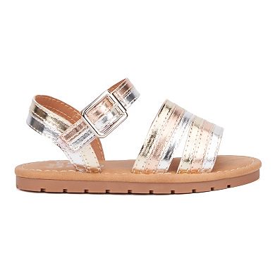 Olivia Miller Kids' Rainbow Sandals with Buckle Closure