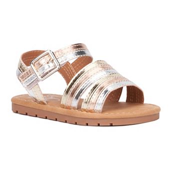 Olivia Miller Kids' Rainbow Sandals with Buckle Closure