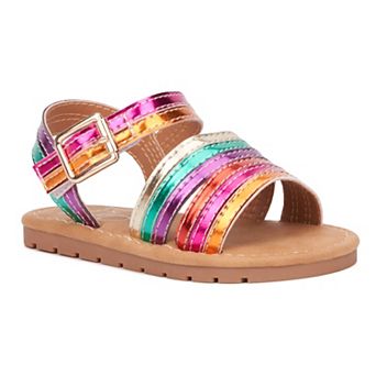 Olivia Miller Kids' Rainbow Sandals with Buckle Closure
