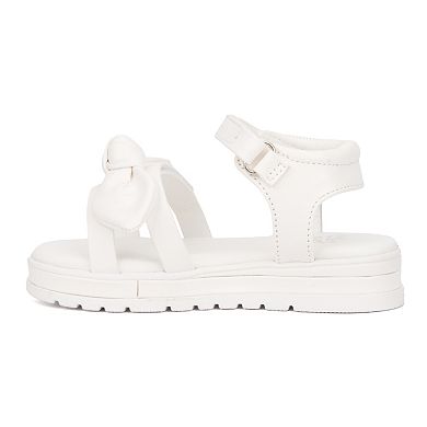Olivia Miller Kids' Bow Sandals with Adjustable Straps