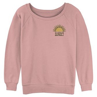 Juniors' Let's Watch The Sunset Graphic Pullover