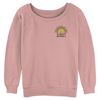Juniors' Let's Watch The Sunset Graphic Pullover