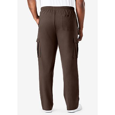 KingSize Men's Big & Tall Lightweight Jersey Cargo Sweatpants