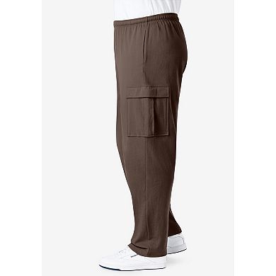 KingSize Men's Big & Tall Lightweight Jersey Cargo Sweatpants